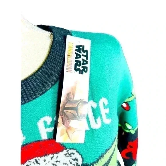 Star Wars Yoda Men’s Ugly Holiday Christmas Sweater Size Large - Picture 3 of 9